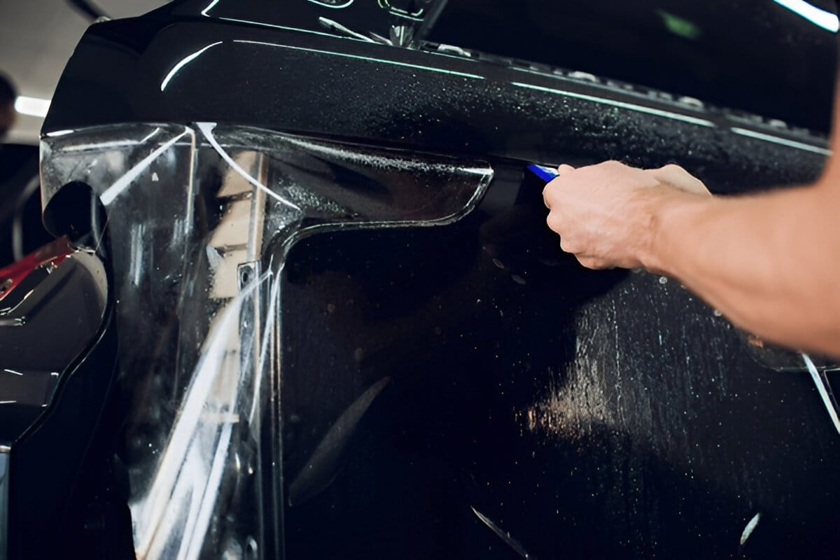 installation of pain protection film by professional